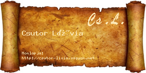 Csutor Lívia névjegykártya